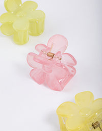 Plastic Flower Flower Claw Clip Pack - link has visual effect only