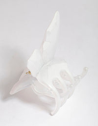 Plastic White Butterfly Claw Clip - link has visual effect only