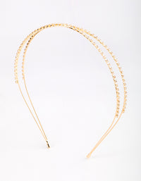 Gold Cross Diamante Headband - link has visual effect only