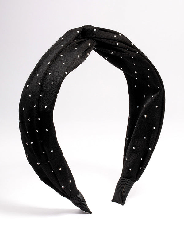 Fabric Velvet Diamante Headband