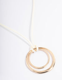 Gold Round Pendant Necklace - link has visual effect only