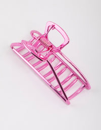 Coated Pink Outline Claw Clip - link has visual effect only