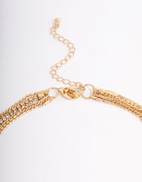 Gold Six Row Layered Necklace - link has visual effect only