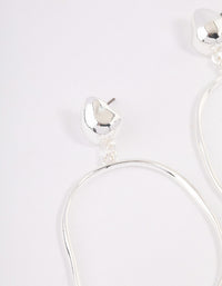 Silver Plated Doorknocker Circle Earrings - link has visual effect only