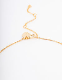 Gold Plated Box Chain Drop Necklace - link has visual effect only