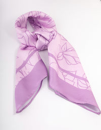 Purple Fabric Outline Print Scarf - link has visual effect only