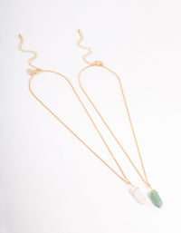 Gold Semi-Precious Bestie Necklace Pack - link has visual effect only