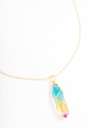 Gold Rainbow Crystal Necklace - link has visual effect only