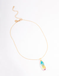Gold Rainbow Crystal Necklace - link has visual effect only