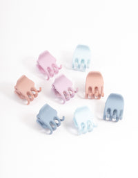 Small Matte Hair Claw Clip 8-Pack - link has visual effect only