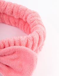 Pink Bow Fluffy Headband - link has visual effect only