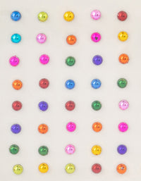 Bright Acrylic Small Round Coated Face Jewels - link has visual effect only