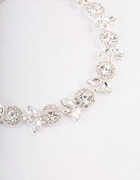 Silver Diamante Flower Bracelet - link has visual effect only