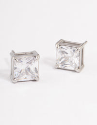 Surgical Steel Cubic Zirconia Cube Stud Earrings - link has visual effect only