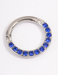 Surgical Steel Crystal Clicker Ring 7mm - link has visual effect only