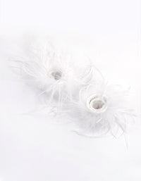 White Feathered Attachable Cuffs Pack - link has visual effect only