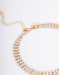 Gold Diamante Cupchain Thin Anklet - link has visual effect only