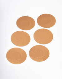 Brown Fabric Round Nipple Covers Pack - link has visual effect only