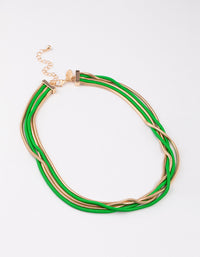 Coated Green Multi Chain Necklace - link has visual effect only