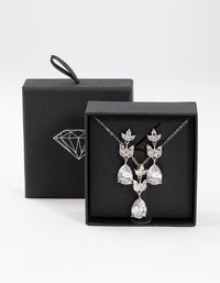 Silver Petal Jewellery Set - link has visual effect only