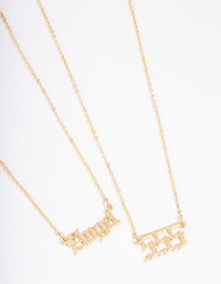 Gold Plated Angel Number '555' Layered Necklace - link has visual effect only