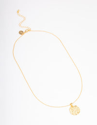 Gold Plated Sagittarius Coin Pendant Necklace - link has visual effect only