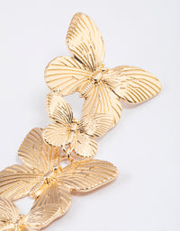 Gold Statement Butterfly Drop Earrings - link has visual effect only