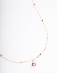 Rose Gold Diamante Satelite Chain Necklace - link has visual effect only