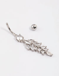 Surgical Steel Statement Tear Drop Belly Ring - link has visual effect only