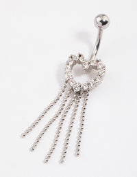 Surgical Steel Heart Trail Strand Belly Ring - link has visual effect only