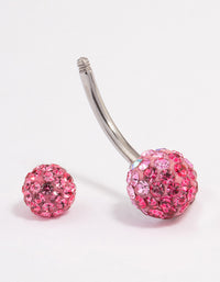 Surgical Steel Disco Ball Belly Ring - link has visual effect only