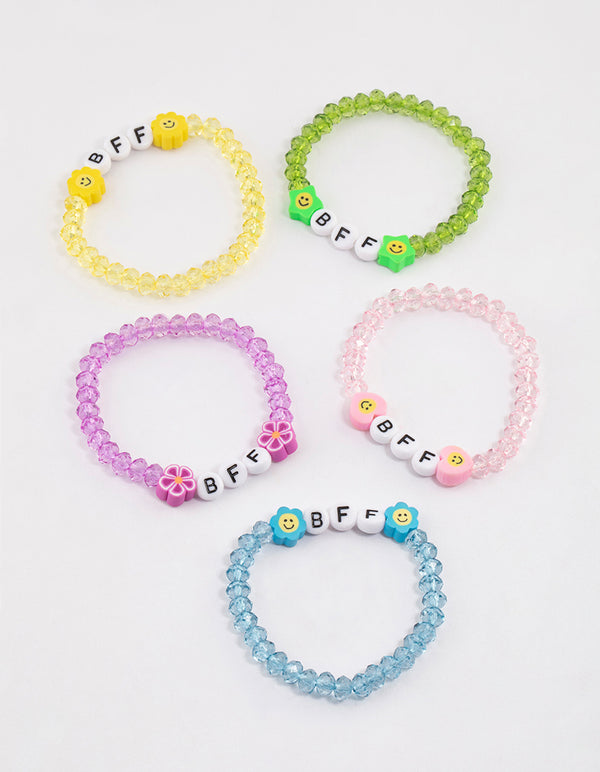 Kids Beaded BFF Stretch Bracelet 5-Pack