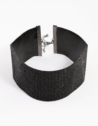 Gunmetal Large Diamante Choker - link has visual effect only