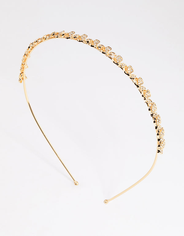 Gold Butterfly Diamante Headband