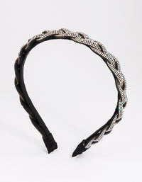 Fabric Braided & Diamante Headband - link has visual effect only