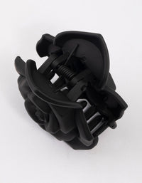 Plastic Romantic Black Rose Claw Clip - link has visual effect only