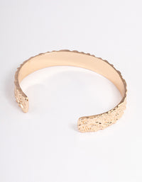 Gold Hammered Cuff Bangle - link has visual effect only