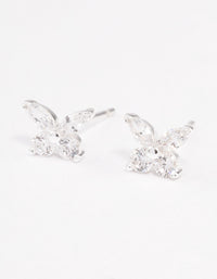 Sterling Silver Cubic Zirconia Butterfly Stud Earrings - link has visual effect only