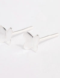 Sterling Silver Polished Butterfly Stud Earrings - link has visual effect only