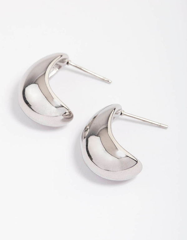 Stainless Steel Small Bubble Hoop Earrings