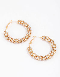 Gold Nested Bling Hoop Earrings - link has visual effect only