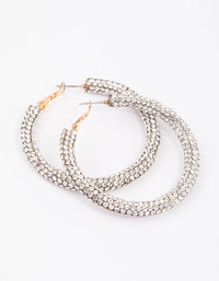 Gold Crust Hoop Earrings 40mm - link has visual effect only