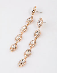 Gold Halo Marquise Drop Earrings - link has visual effect only