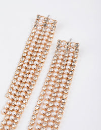 Gold Flowing Cupchain Earrings - link has visual effect only