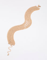 Gold Cup Chain Layered Choker - link has visual effect only