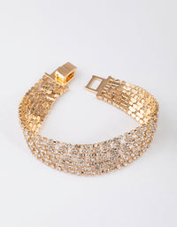 Gold Ultra Bling Cup Chain Bracelet - link has visual effect only