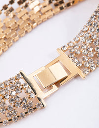 Gold Ultra Bling Cup Chain Bracelet - link has visual effect only