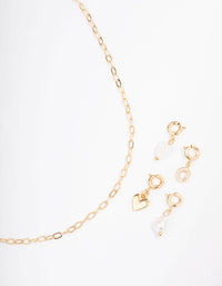 Letter 'C' Gold Plated Initial Customisable Charm Necklace - link has visual effect only