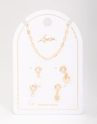 Letter 'C' Gold Plated Initial Customisable Charm Necklace - link has visual effect only