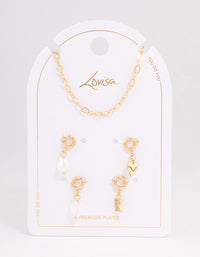 Letter 'K' Gold Plated Initial Personalised Charm Necklace - link has visual effect only